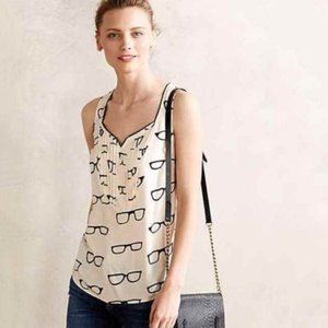 Anthropologie Maeve Glasses Top